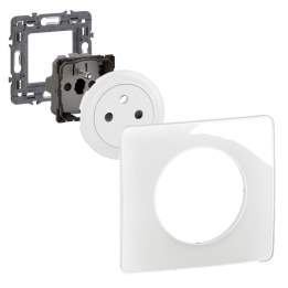 Legrand - Céliane 2024 - Prise électrique affleurante complète blanc - 2P+T 16A - 1 poste - Réf : CG0111