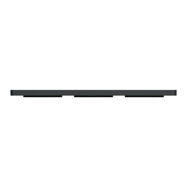 Schneider - Odace 2011 - Touch - Plaque 3 postes - Entraxe 71 mm - Aluminium brossé avec liseré anthracite - Réf : S540806J