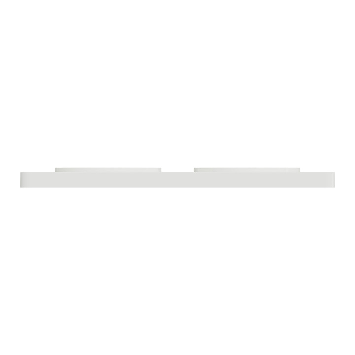 Schneider - Odace 2011 - Touch - Plaque 2 postes - Entraxe 71 mm - Blanc - Réf : S520804