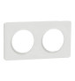 Schneider - Odace 2011 - Touch - Plaque 2 postes - Entraxe 71 mm - Blanc - Réf : S520804
