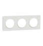 Schneider - Odace 2011 - Touch - Plaque 3 postes - Entraxe 71 mm - Blanc - Réf : S520806