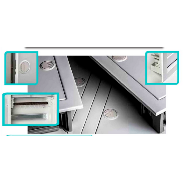 Digital electric - Coffret encastré vide - IP40 porte métal extra plate - 2 rangées - 28 mod - Réf : 07434