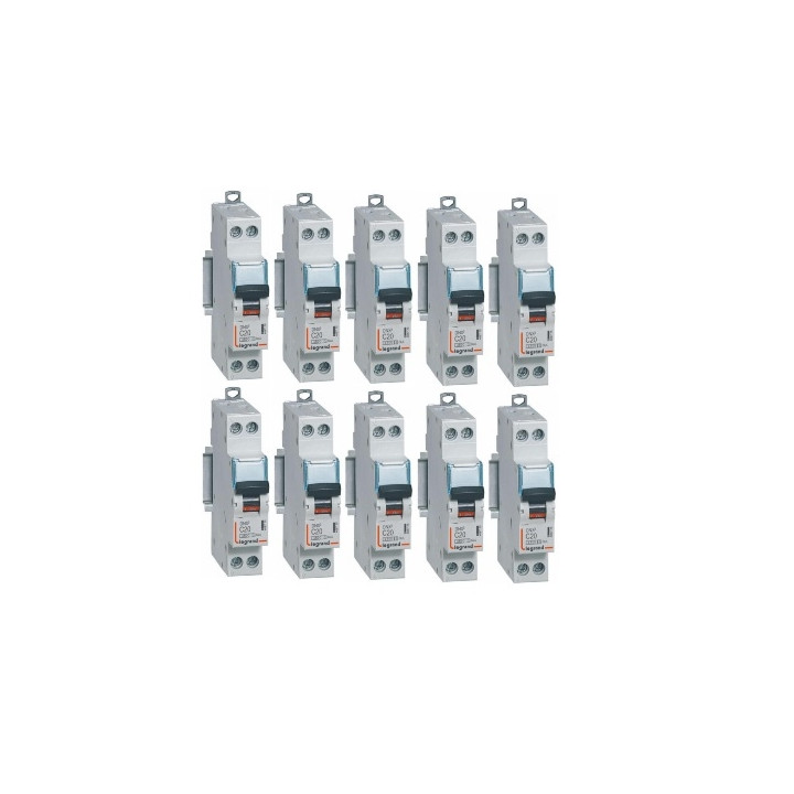 LEGRAND - LOT DE 10 DISJONCTEURS DNX3 20A - VIS/VIS - 406775 x 10