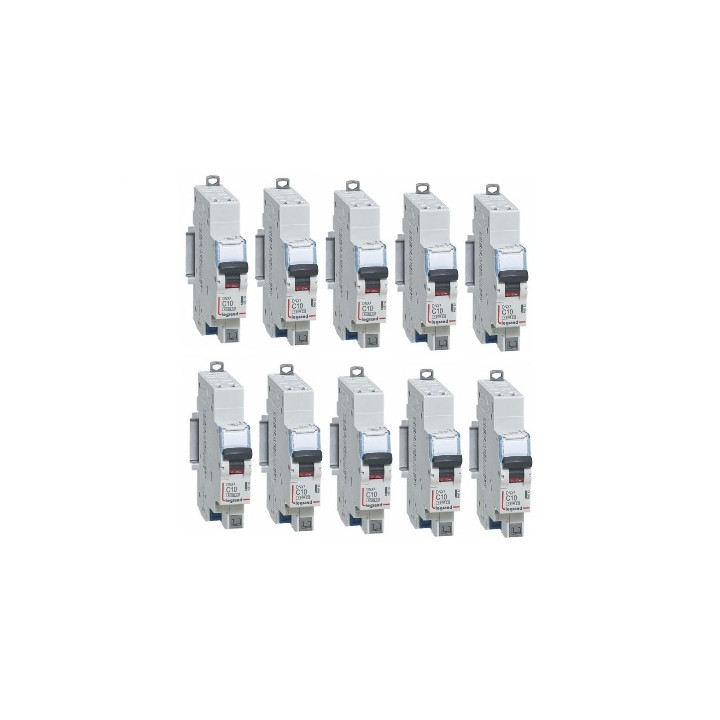 LEGRAND - LOT DE 10 DISJONCTEURS AUTO DNX3 10A - 406782 x 10