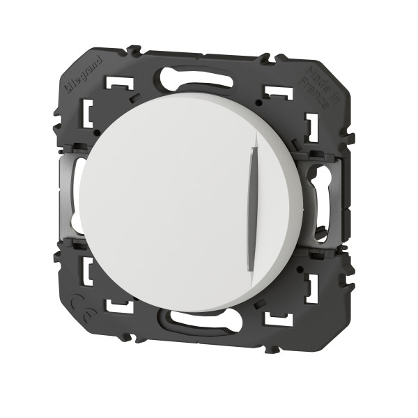 Legrand - Dooxie - Interrupteur ou va-et-vient avec voyant témoin - 10AX - 250V~ - Blanc - Réf : 600009
