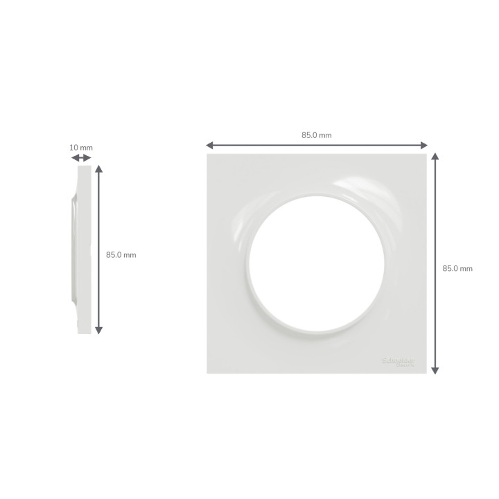 Schneider - Odace 2011 - Styl - Plaque 1 Poste - Blanc - Réf : S520702