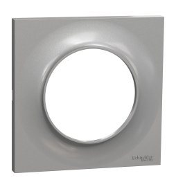 Schneider - Odace - Styl - Plaque 1 poste - Aluminium - Réf : S520702E