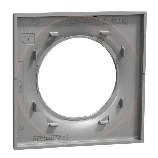 Schneider - Odace - Styl - Plaque 1 poste - Aluminium - Réf : S520702E
