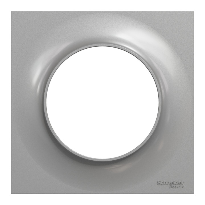Schneider - Odace - Styl - Plaque 1 poste - Aluminium - Réf : S520702E