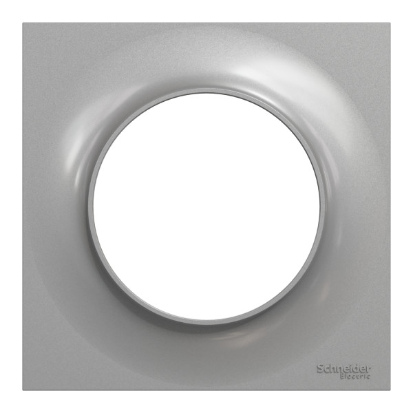 Schneider - Odace - Styl - Plaque 1 poste - Aluminium - Réf : S520702E