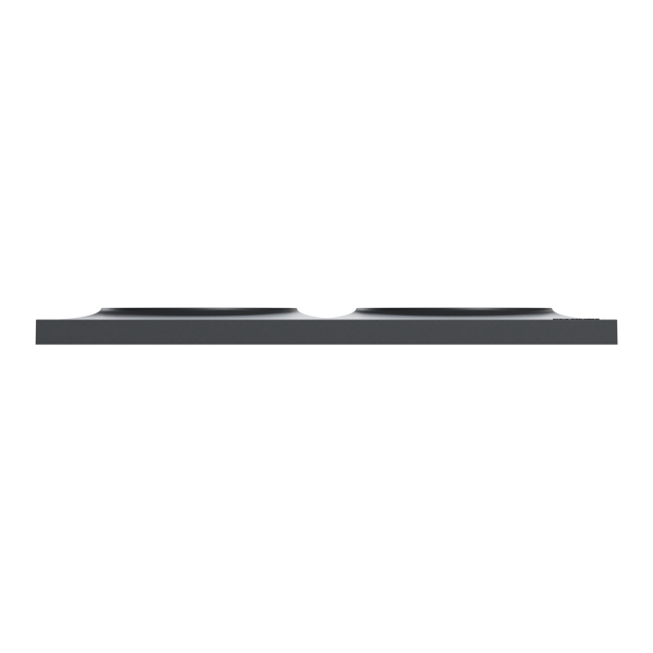 Schneider - Odace - Styl - Plaque 2 postes - entraxe 71 mm  - Anthracite - Réf : S540704