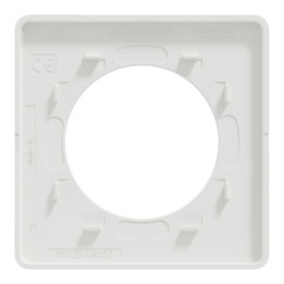 Schneider - Odace 2011 - Touch - Plaque 1 poste - Aluminium brossé avec liseré blanc - Réf : S520802J