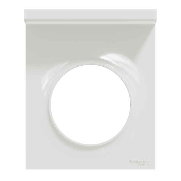 Schneider - Odace - Styl Pratic - Plaque 1 poste - support téléphone - Blanc - Réf : S520712