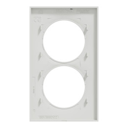 Schneider - Odace 2011 - Styl - Plaque 2 postes - Entraxe 57 mm - Blanc - Réf : S520714