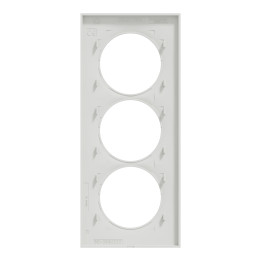 Schneider - Odace 2011 - Styl - Plaque 3 postes - Entraxe 57 mm - Blanc - Réf : S520716