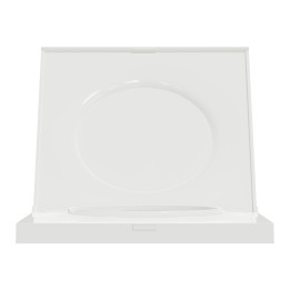 Schneider - Odace 2011 - Styl Pratic - Plaque 1 poste - Cache intégré - Blanc - Réf : S520752