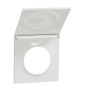 Schneider - Odace 2011 - Styl Pratic - Plaque 1 poste - Cache intégré - Blanc - Réf : S520752