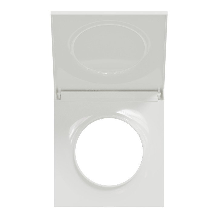 Schneider - Odace 2011 - Styl Pratic - Plaque 1 poste - Cache intégré - Blanc - Réf : S520752