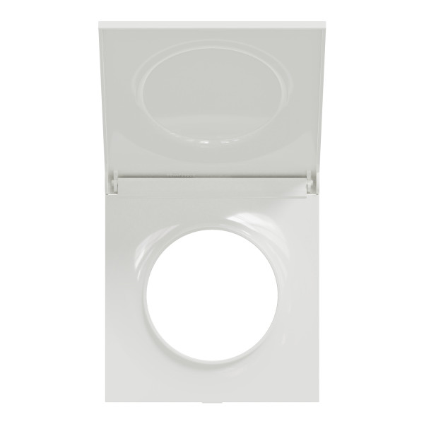 Schneider - Odace 2011 - Styl Pratic - Plaque 1 poste - Cache intégré - Blanc - Réf : S520752