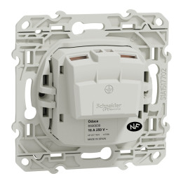 Schneider - Odace - Prise de courant - connexion à VIS - Aluminium - 2P+T 16A - 250V - Réf : S530039
