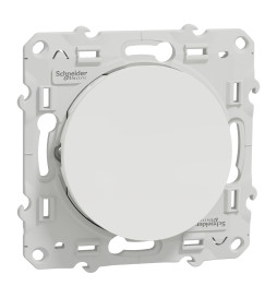 Schneider - Odace 2011 - Bouton poussoir - 10A - 250V - Bornes auto - Blanc