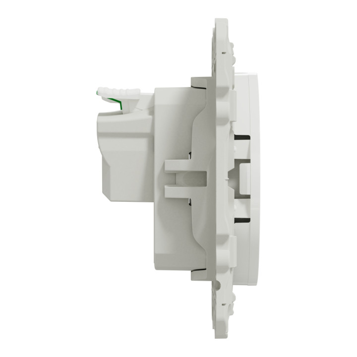 Schneider - Odace 2011 - Prise de courant - 2P+T - 16A - 250V - Bornes auto - Blanc - Réf : S520059