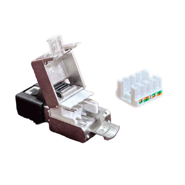 CAE - Plug RJ45 sans outil - CAT6A blindé 360° - faible encombrement - Réf : MMCPSL6AFS