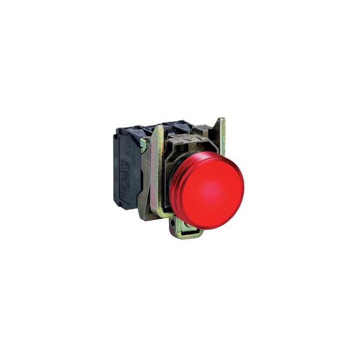 Schneider - Harmony XB4 - Voyant rond Ø22 - IP66 - rouge - LED intégrée - 24V - Réf : XB4BVB4
