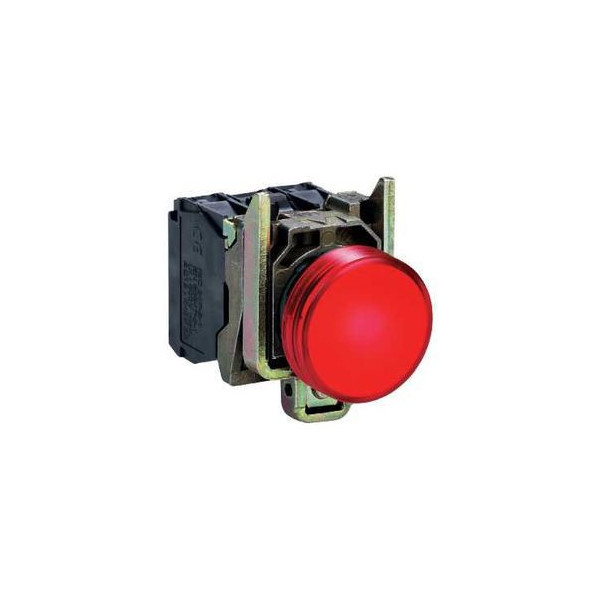Schneider - Harmony XB4 - Voyant rond Ø22 - IP66 - rouge - LED intégrée - 24V - Réf : XB4BVB4