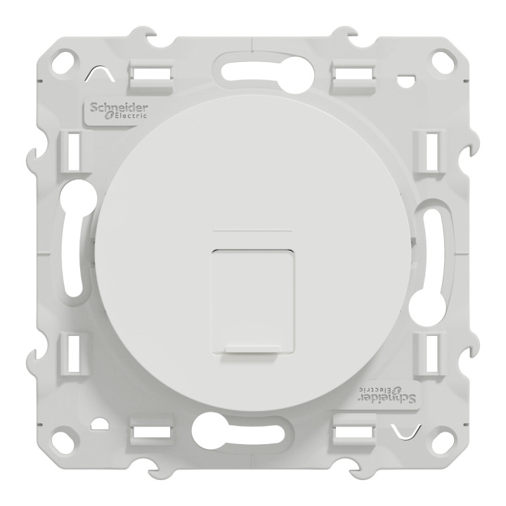 Schneider - Odace - Prise RJ45 Grade 3 - blanc - Catégorie 6 STP - Multimédia - IDC - Réf : S520476