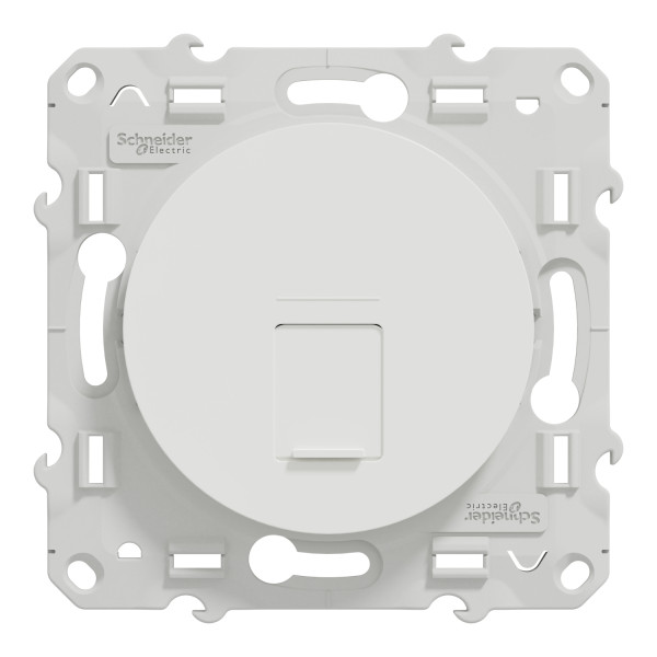 Schneider - Odace - Prise RJ45 Grade 3 - blanc - Catégorie 6 STP - Multimédia - IDC - Réf : S520476