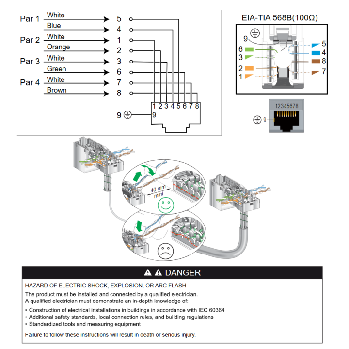Schneider - Odace - Prise RJ45 Grade 3 - blanc - Catégorie 6 STP - Multimédia - IDC - Réf : S520476
