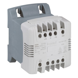 LEGRAND - Transformateur 100 VA de commande et sécurité primaire 230V à 400V - secondaire 24V~ - 100VA - Réf : 044213