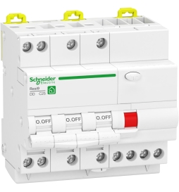 Schneider - Resi9 XP - disjoncteur différentiel - 3P+N - 25A - 30mA - courbe C - type Asi - Réf : R9PDCS25
