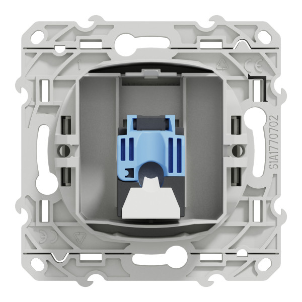 Schneider - Odace 2011 - Prise RJ45 Grade 1 - Catégorie 6 UTP - Multimédia - IDC - Blanc - Réf : S520475