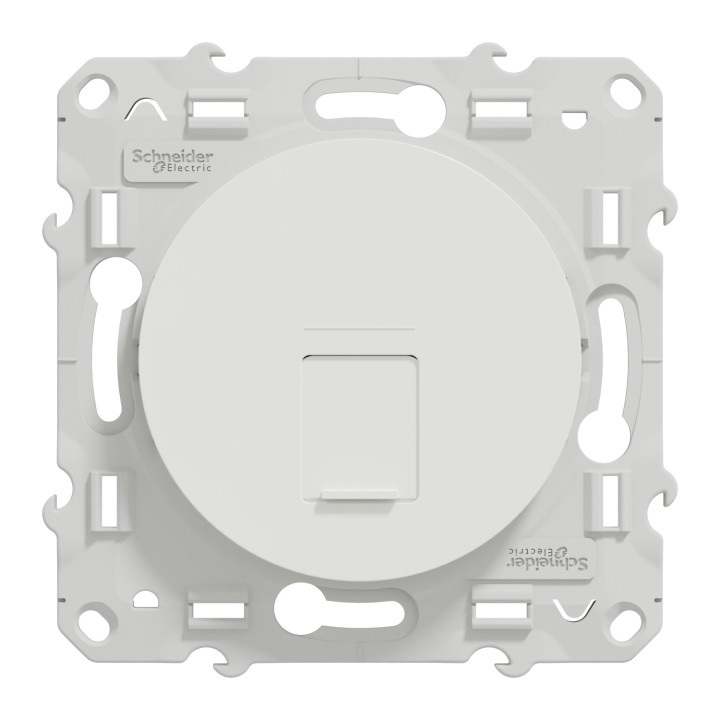 Schneider - Odace 2011 - Prise RJ45 Grade 1 - Catégorie 6 UTP - Multimédia - IDC - Blanc - Réf : S520475