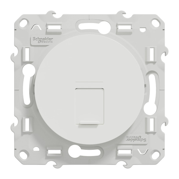 Schneider - Odace 2011 - Prise RJ45 Grade 1 - Catégorie 6 UTP - Multimédia - IDC - Blanc - Réf : S520475
