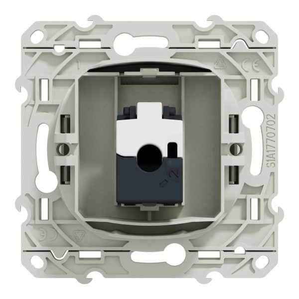Schneider - Odace 2011 - Prise RJ45 Grade 1 - Catégorie 5 UTP - Téléphone - IDC - Aluminium - Réf : S530471