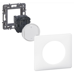 Legrand - Céliane - Interrupteur ECOvariateur 2 fils sans neutre - Complet - Blanc - Réf : 067083A+065083A+080251+066631