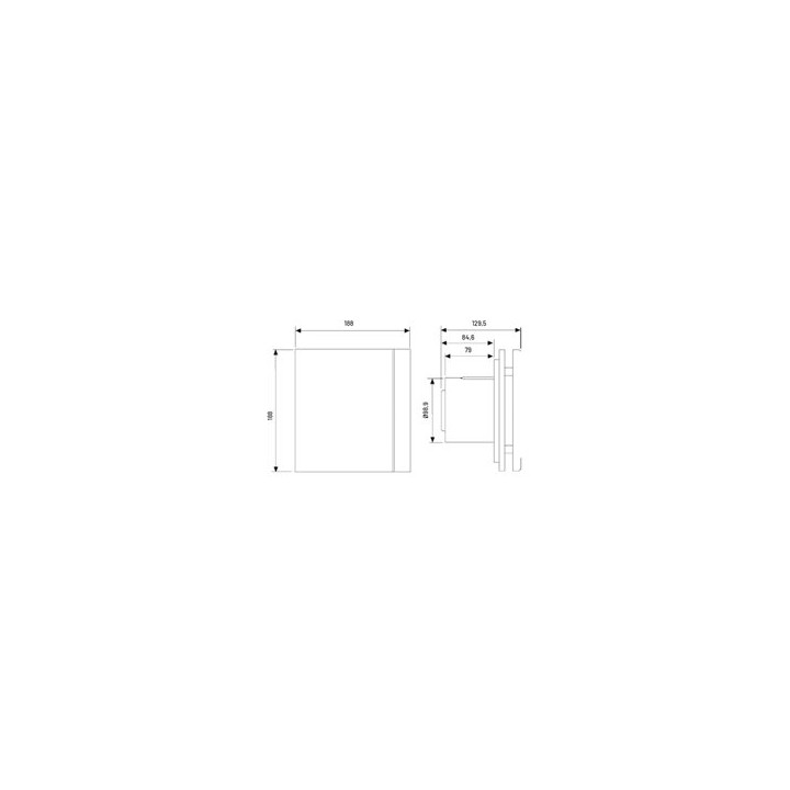 S&P Unelvent - Extracteur d'air avec temporisation et hygrostat réglable SILENT 100 CHZ DESIGN 85m³/h - Réf : 403502