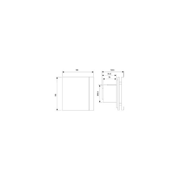 S&P Unelvent - Extracteur d'air avec temporisation et hygrostat réglable SILENT 100 CHZ DESIGN 85m³/h - Réf : 403502