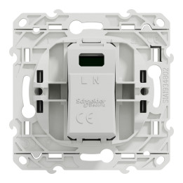 Schneider - Odace 2011 - Prise USB Type A - 5V - Aluminium - Réf : S530408
