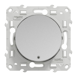 Schneider - Odace - Va-et-Vient lumineux/témoin LED orange - aluminium - 10A - 250V - Réf : S530263