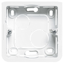 Legrand - Mosaic - Cadre saillie 1 poste - prof 40 - 2 modules - Blanc - Réf : 080281