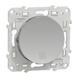 Schneider - Odace - Interrupteur VMC 2 positions - aluminium - Réf : S530233