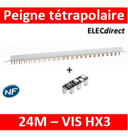 Peigne d'alimentation tétrapolaire pour produit à vis HX³ horizontal optimisé - longueur 24 modules 405210