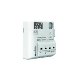 Delta Dore - Récepteur pour éclairage ou interrupteur connecté - Équipement sans fil - 1 voie - Marche/arrêt - Réf : TYXIA 5610