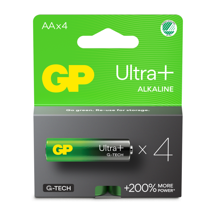 GPBM - 4 Piles GP Ultra Plus Alcaline - LR6 - AA - 1,5V - Réf : GP151422