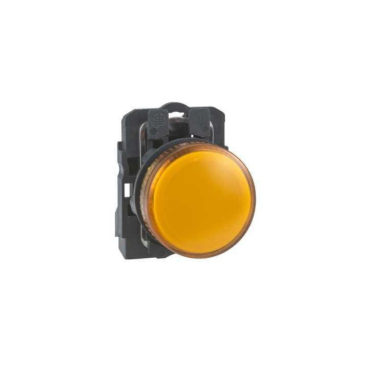 Schneider - Harmony XB5 - Voyant Orange rond Ø22 - IP66 - LED intégrée - 240 V  - Réf : XB5AVM5