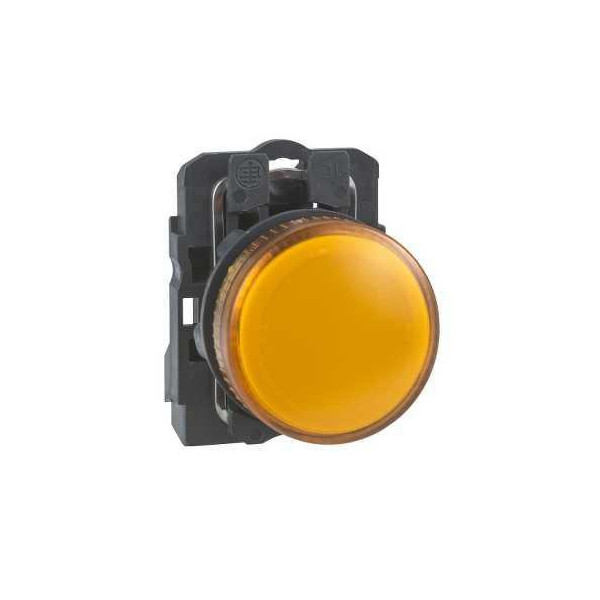 Schneider - Harmony XB5 - Voyant Orange rond Ø22 - IP66 - LED intégrée - 240 V  - Réf : XB5AVM5